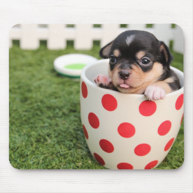 Teacup Chihuahua Puppy Mouse Mat (Front)