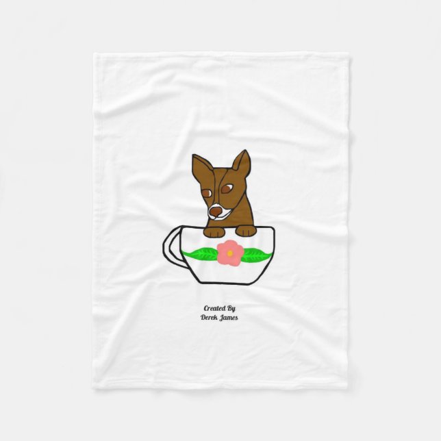 Teacup Chihuahua Small Fleece Blanket (Front)