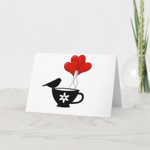 Teacup of Hearts Holiday Card