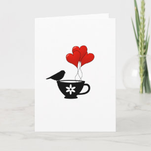 Teacup of Hearts Holiday Card