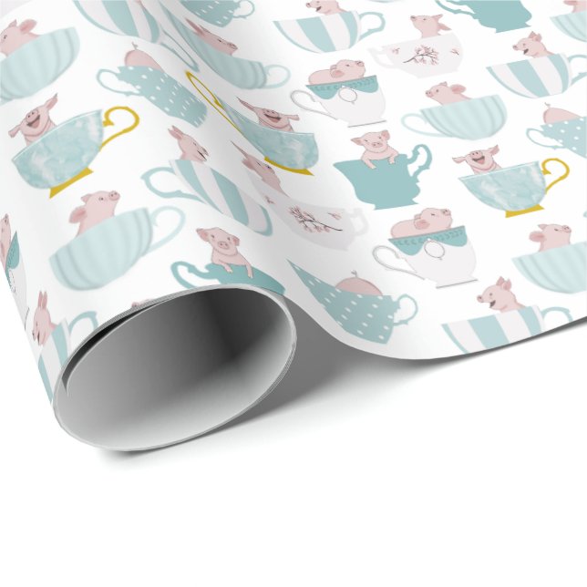 Teacup Pigs Wrapping Paper (Roll Corner)