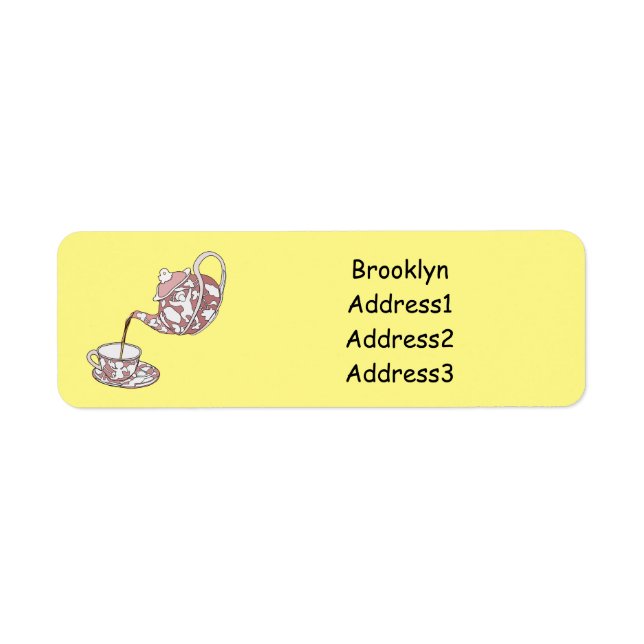 Teacup set cartoon illustration (Front)