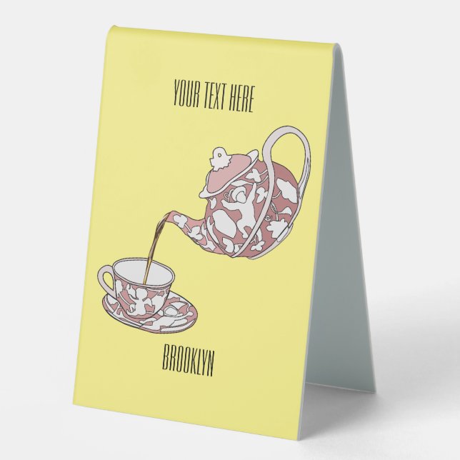 Teacup set cartoon illustration  (Front)