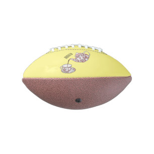 Teacup set cartoon illustration  american football