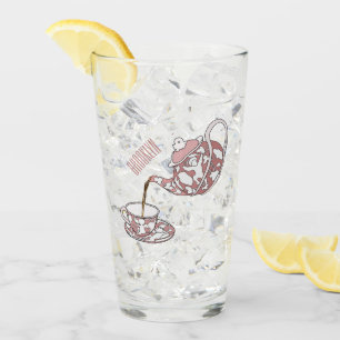Teacup set cartoon illustration  glass