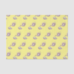 Teacup set cartoon illustration tissue paper