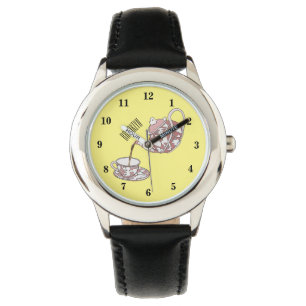 Teacup set cartoon illustration watch