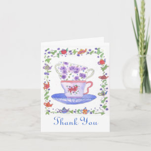 Teacup Stack Tea Time Thank You Card