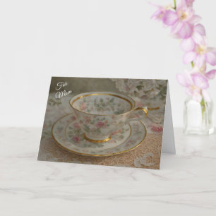 Teacup Tea Lover Art Mother's Day Card