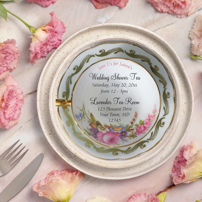 Teacup Tea Party Bridal Shower Invitation (Creator Uploaded)