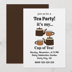 Teacup Teapot Its My Cup of Tea Party Invitation
