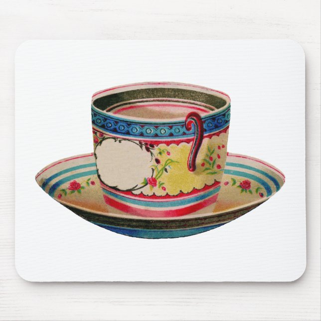 teacup vintage mouse mat (Front)