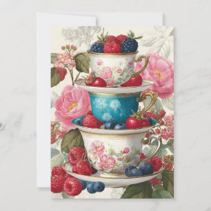 Teacup Whimsy   Berry Delight Invitation