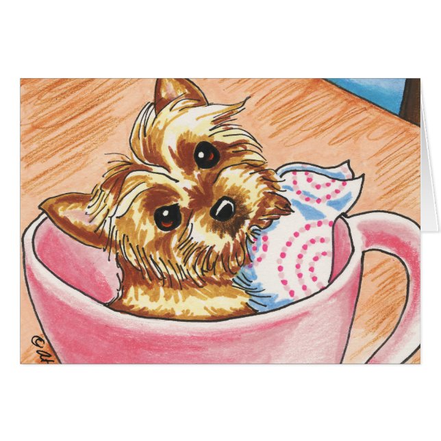 Teacup Yorkie by Off-Leash Art (Front Horizontal)