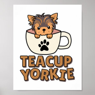 Teacup Yorkie puppy  Poster