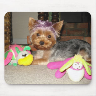 Teacup Yorkie Purple Princess Mouse Mat