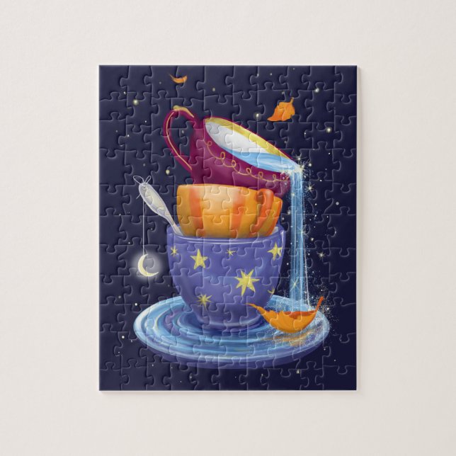 Teacups Fall Whimsical  Jigsaw Puzzle (Vertical)