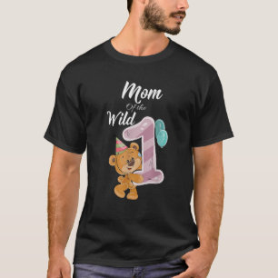 Teady Bear Mum Of The Wild One 1St Birthday Kids T-Shirt