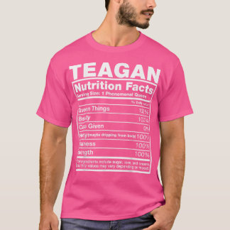 Teagan Nutrition FactsTeagan Name Birthday  T-Shirt