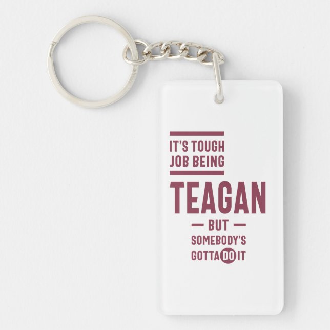Teagan Personalised Name Birthday Gift Key Ring (Front)
