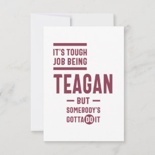 Teagan Personalised Name Birthday Gift RSVP Card