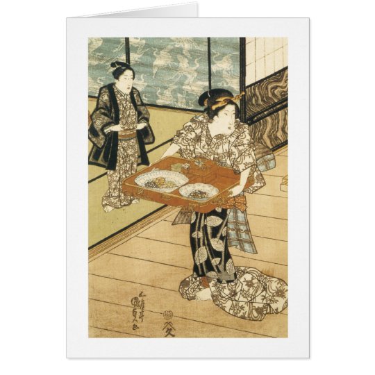 Teahouse at Edo, Kumisada, 1837 Card