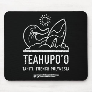 Teahupoo Shirt French Polynesia Tee Tahiti Surfing Mouse Mat
