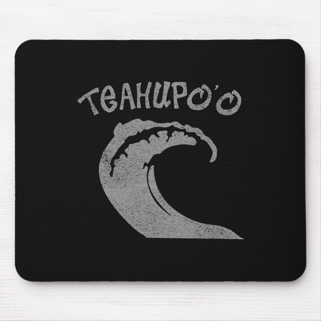 Teahupoo Surf Vintage Surfing  Mouse Mat (Front)