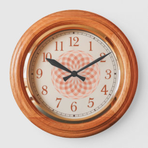 Teak Acrylic Wall Clock