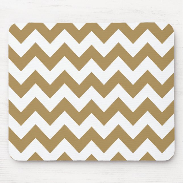 Teak Neutral Chevron Mouse Mat (Front)