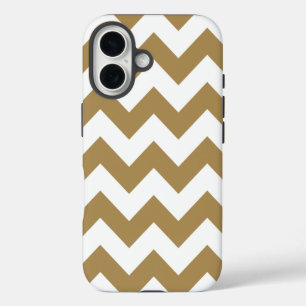 Teak Neutral Chevrons iPhone 16 Case