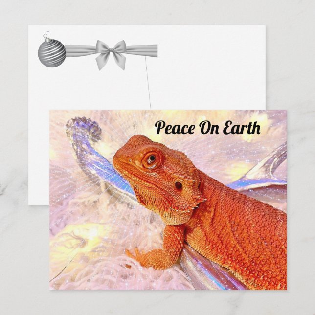Teak the Bearded Dragon Christmas  Postcard (Front/Back)