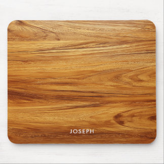 Teak Wood Grain Photo Mouse Mat