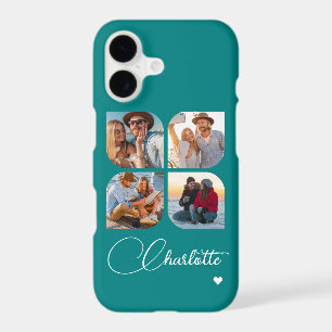 Teal 4 Photo Personalised Name