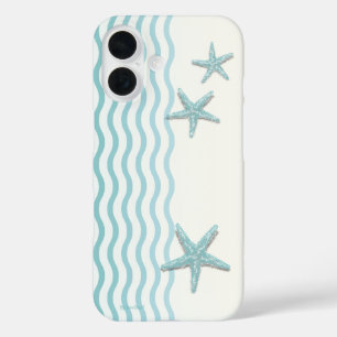 Teal Abstract Beachside Starfish Phone Case