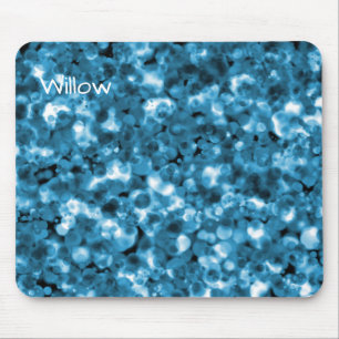 Teal Abstract Bubble Mouse Pad