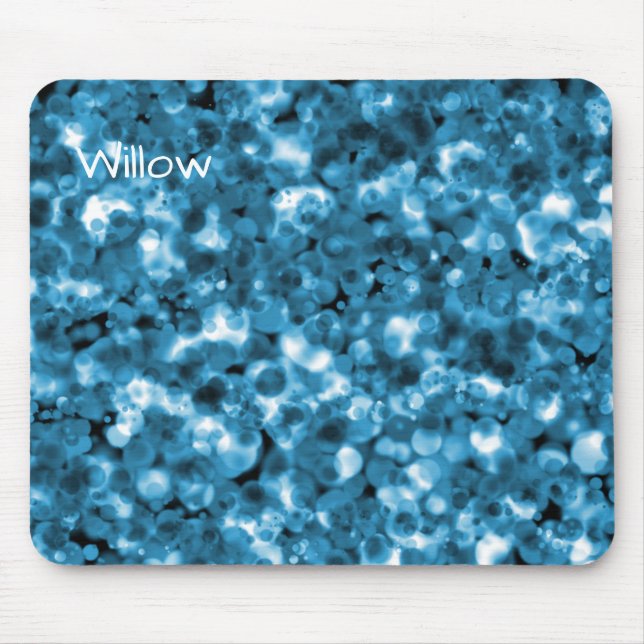 Teal Abstract Bubble Mouse Pad (Front)