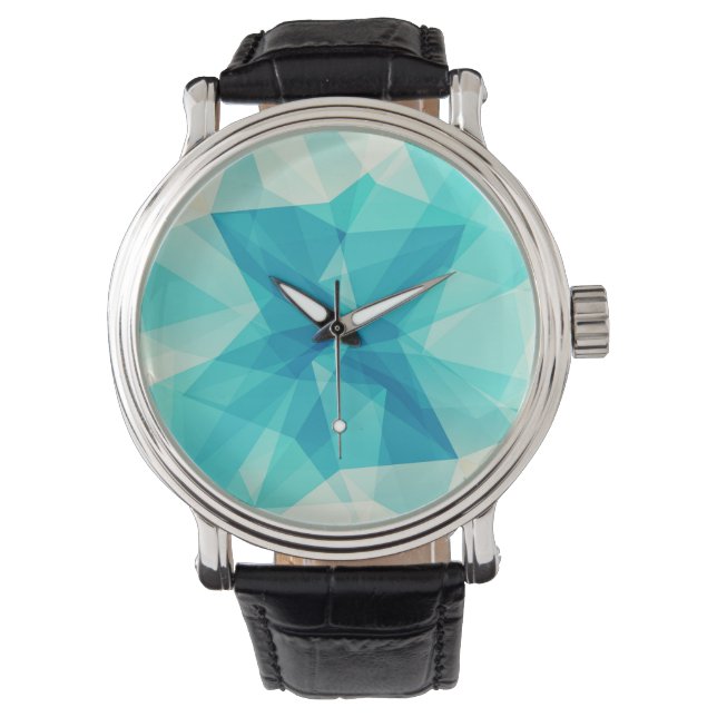 Teal Abstract Design Watch (Front)