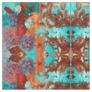Teal Abstract Fabric