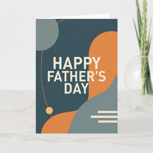 Teal Abstract Fathers Day Card