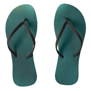 teal Abstract Flip Flops
