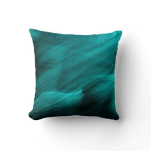Teal Abstract- Throw Pillow