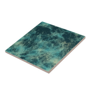 Teal Abstract Tile