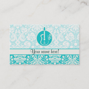 Teal Acoustic Guitars Business Card