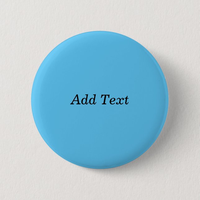 Teal Add Text Custom Template 6 Cm Round Badge (Front)