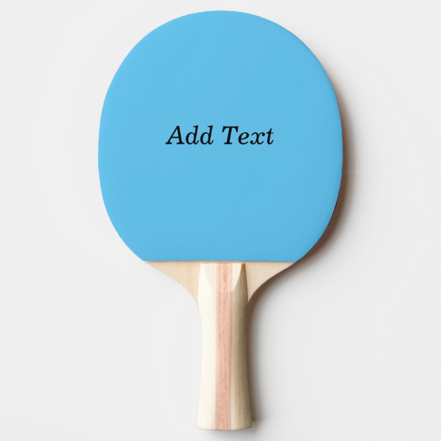 Teal Add Text Custom Template Ping Pong Paddle (Front)
