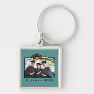 Teal Add your Photo / Year Graduation Key Ring