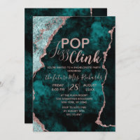 Teal Agate Pop Fizz Clink Bachelorette Party