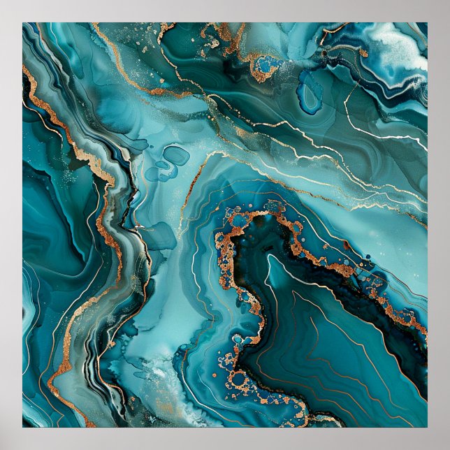 Teal Agate Poster (Front)
