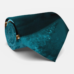 Teal agate tiled pattern Wedding Tie